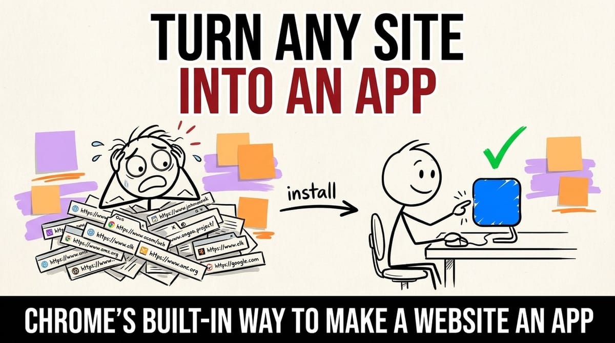 Chrome Turn Website Into App