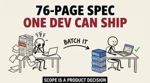 How We Turned a 76-Page App Spec Into Something One Developer Can Ship