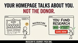 Your Homepage Is Talking About You, Not To The Donor: A Donor-First Redesign Playbook For Nonprofits
