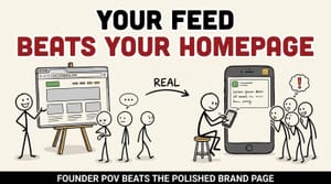 Your Founder's LinkedIn Feed Is a Better Landing Page Than Your Homepage