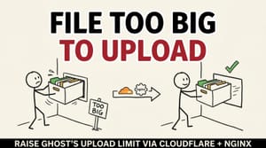 Fix Ghost File Upload Limit With CloudFlare & NGINX